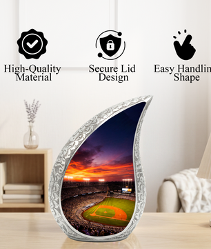 Baseball Stadium Memorial Urn | Personalized Cremation Urn for Dad