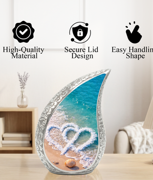 Beach Urns for Human Ashes, Ocean Wave Cremation Urn