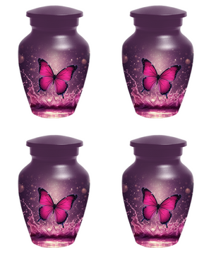 Personalized Pink Butterfly Cremation Urn for Ashes | Memorial Urn for Mom