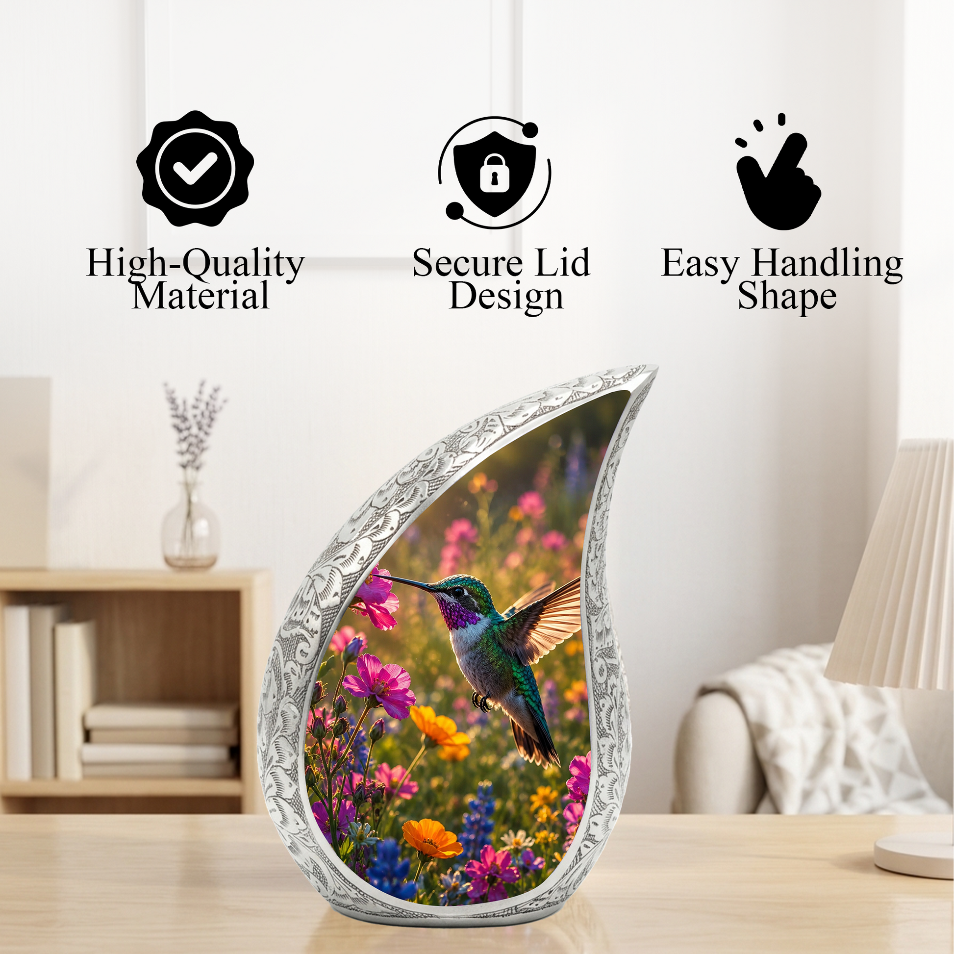 Hummingbird Urn for Human Ashes – Beautiful Adult Cremation Urn