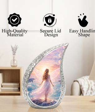 Guardian Angel Urn for Mom - Mermaid Cremation Urn For Adult Female
