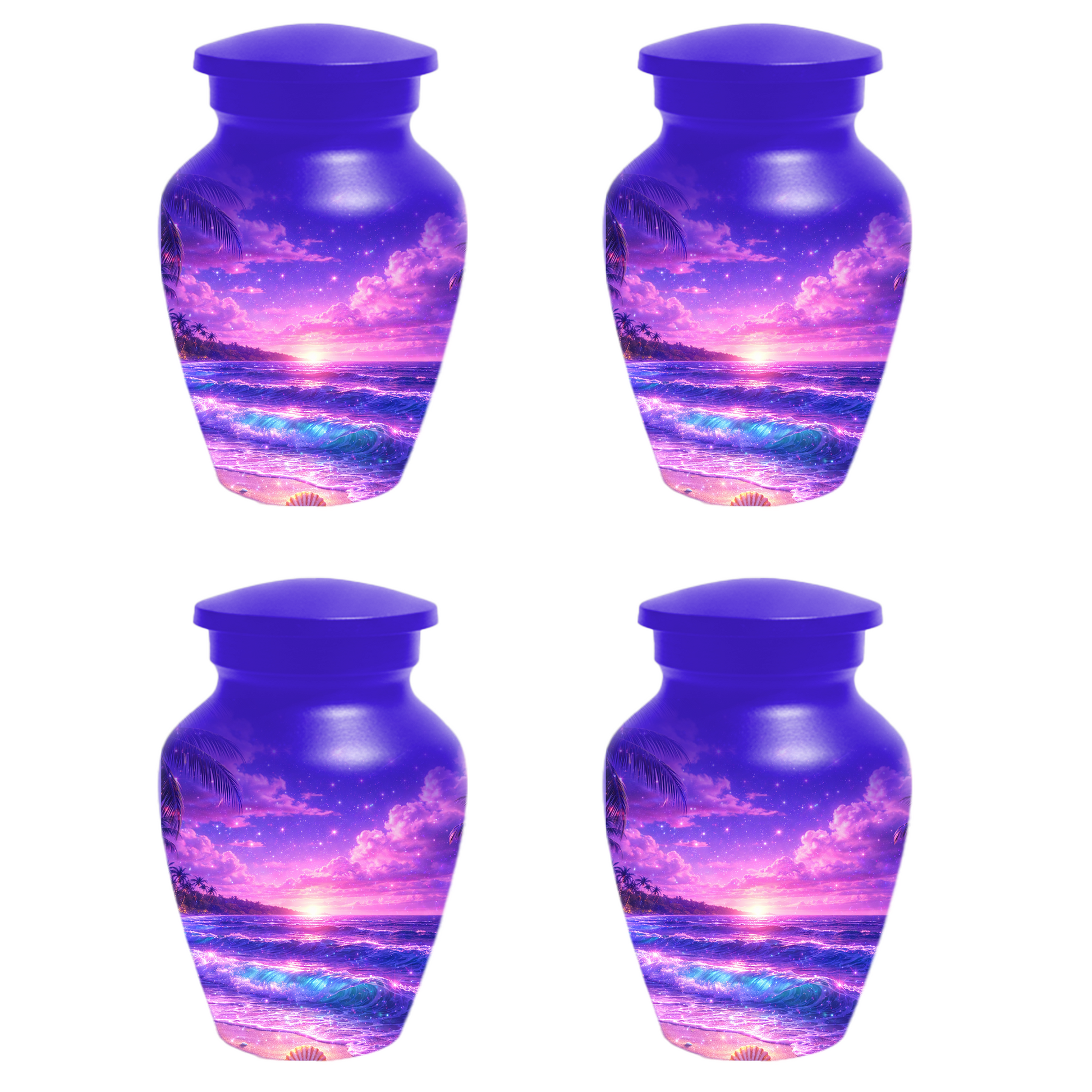 Personalized Beach Cremation Urn for Ashes | Ocean Wave Memorial Urn