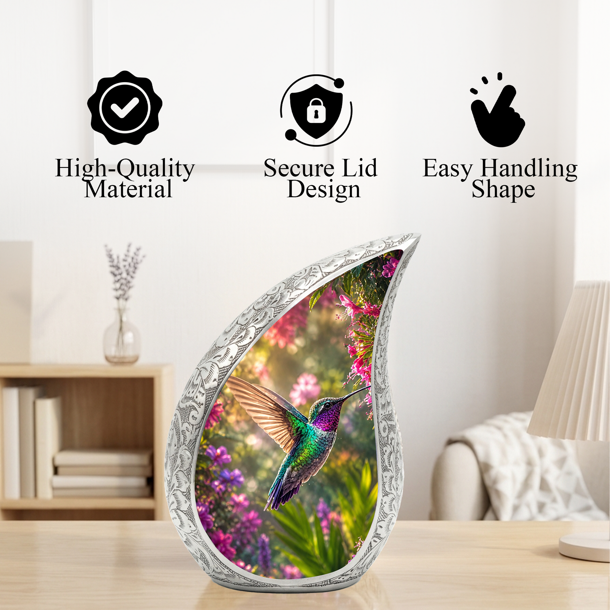 Hummingbird Urn for Human Ashes – Beautiful Adult Cremation Urn