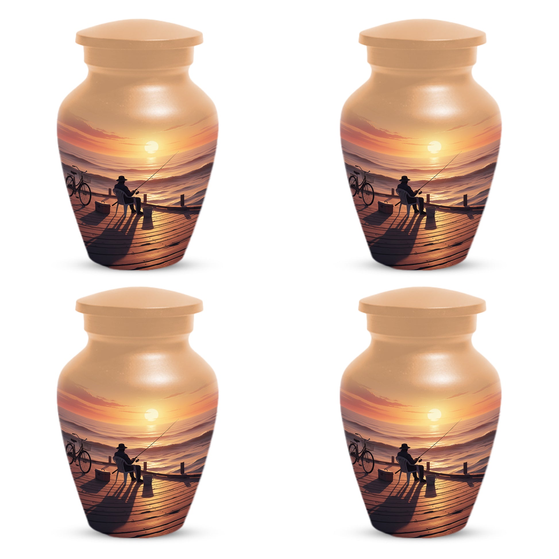 Beautiful Fishing Urn for Dad | Gone Fishing Cremation Urn for Adult & Male Ashes