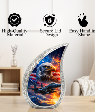 Eagle Urn for Human Ashes | Patriotic Adult Cremation Urn | Eagle Memorial Urn for Adult Ashes, Men & Women