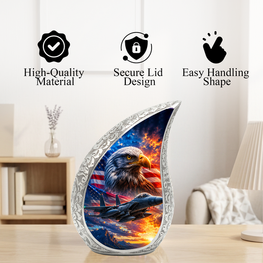 Eagle Urn for Human Ashes | Patriotic Adult Cremation Urn | Eagle Memorial Urn for Adult Ashes, Men & Women