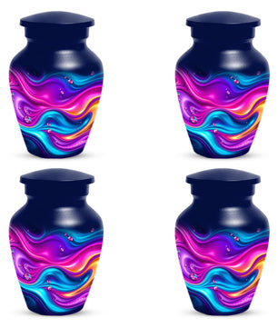 Abstract Wave Urn for Dad – Custom Keepsake Cremation Urn for Ashes