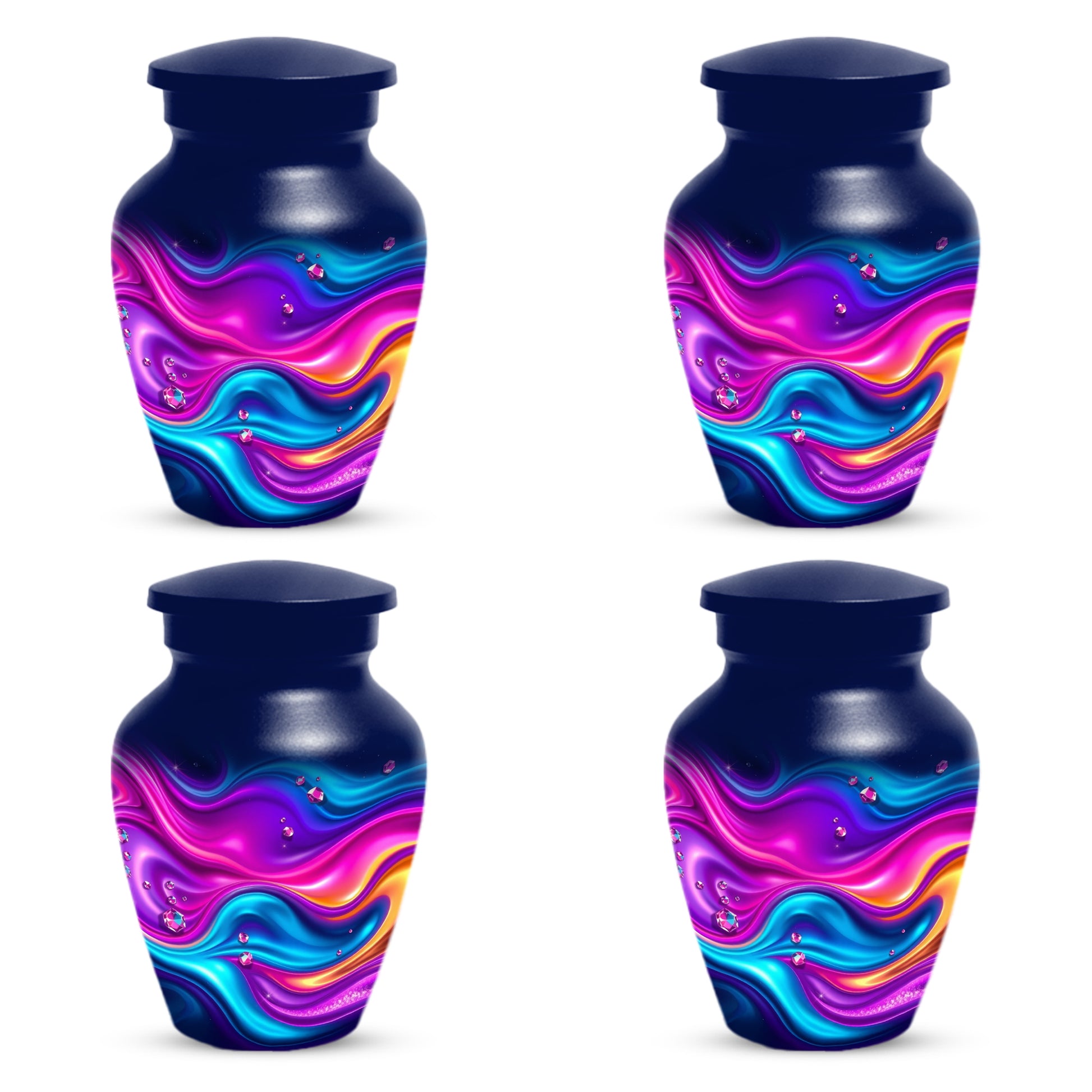 Abstract Wave Urn for Dad – Custom Keepsake Cremation Urn for Ashes