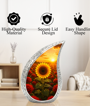 Sunflower Urn for Mom | Beautiful Cremation Urn for Women & Ashes