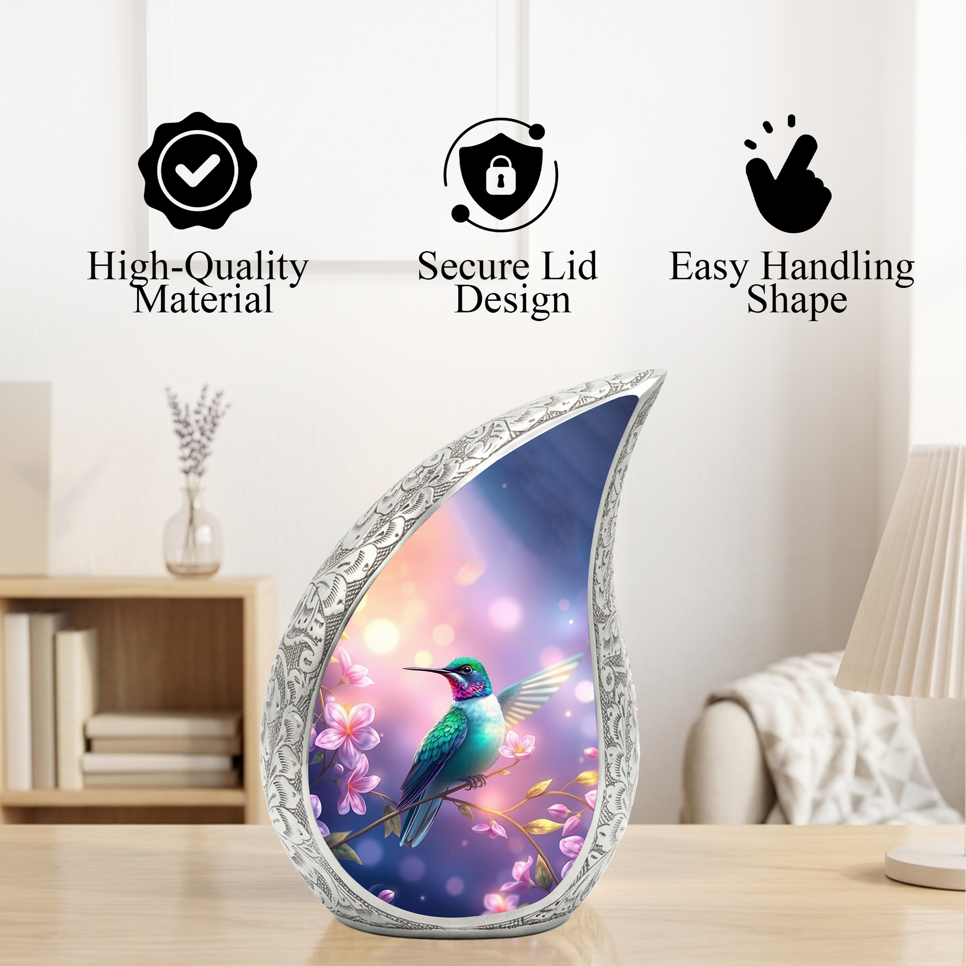 Hummingbird Urn for Mom | Elegant Memorial Urn for Women