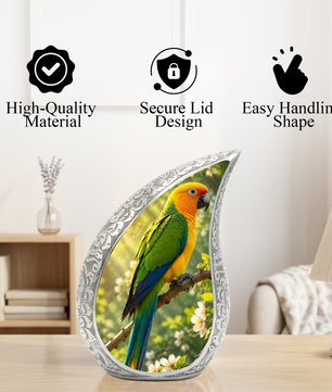 Parrot Urn for Mom – Beautiful Adult Cremation Urn for Mom, Women & Female Ashes