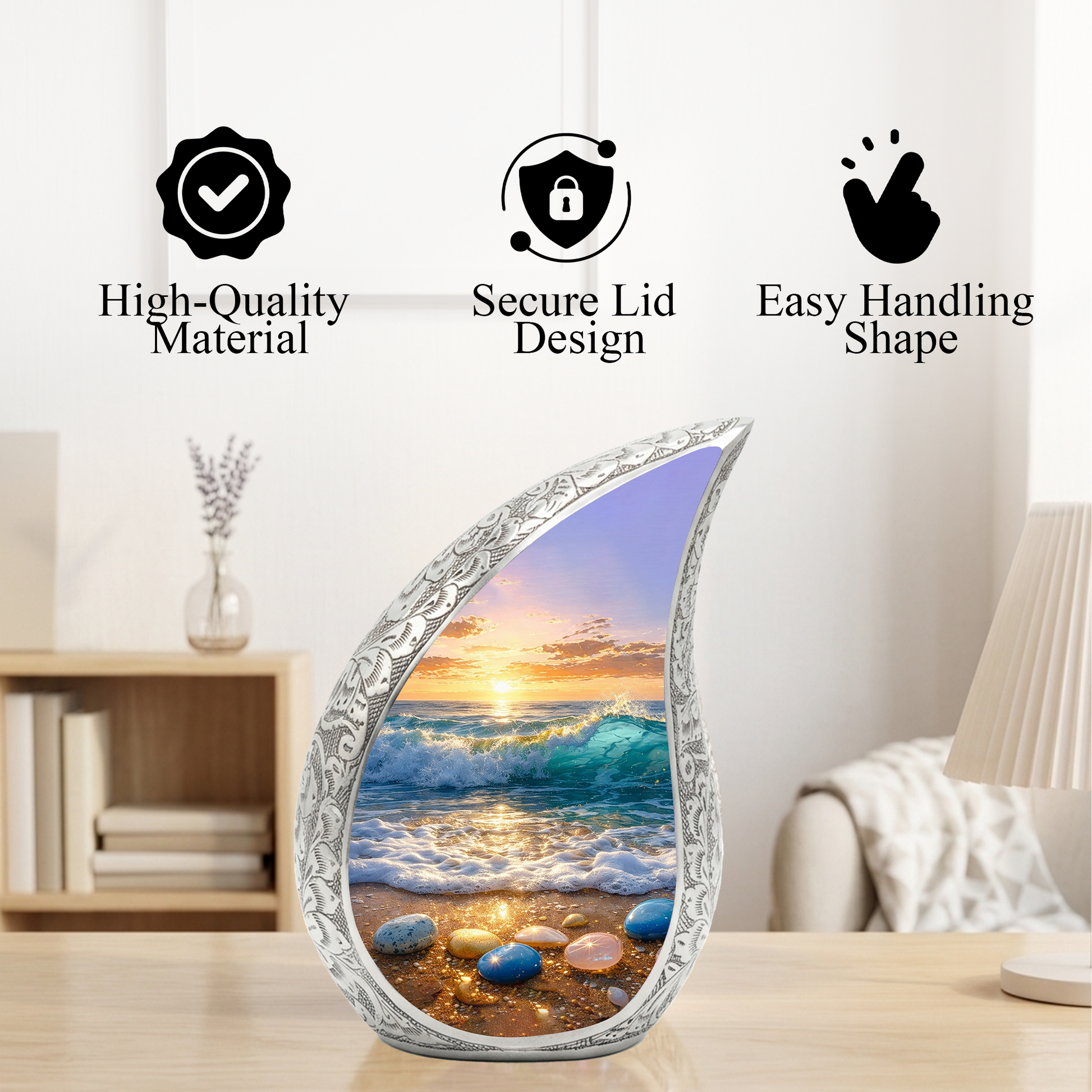 Ocean Adult Urn for Human Ashes – Premium Ocean Cremation Urn