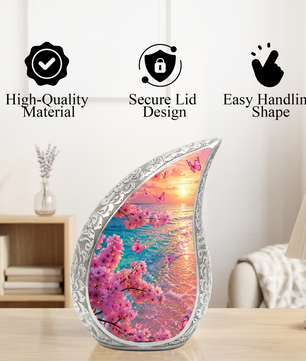 Beach Urn for Human Ashes – Ocean Sunset Cremation Urn