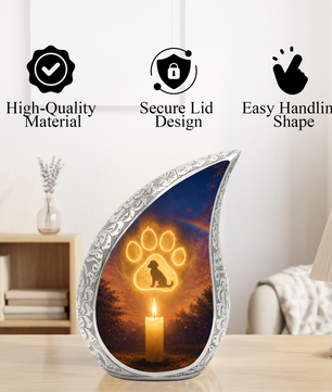 Dog Paw Urn for Human Ashes | Personalized Dog Paw Cremation Urn | Unique Adult Memorial