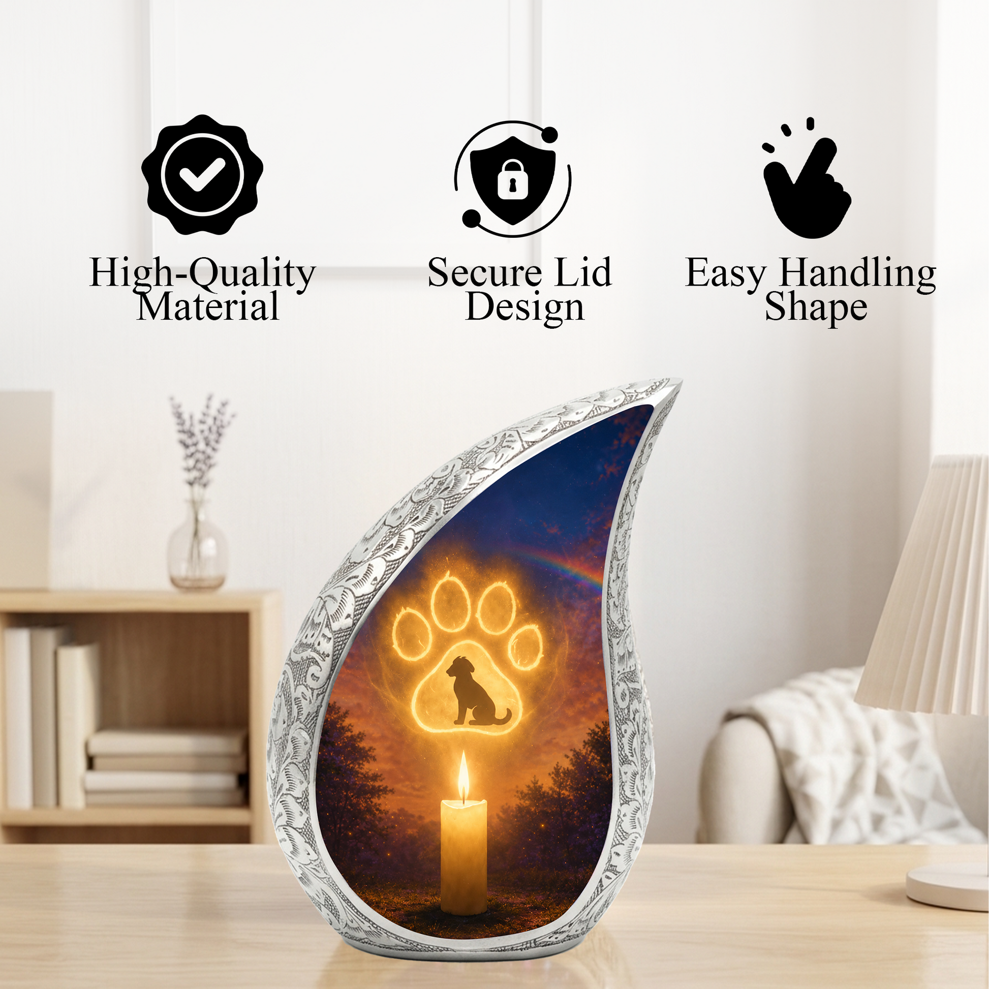 Dog Paw Urn for Human Ashes | Personalized Dog Paw Cremation Urn | Unique Adult Memorial