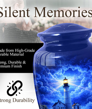 Lighthouse Memorial Urn for Dad, Personalized Adult Cremation Large  Urn