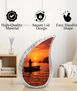 Gone Fishing Urn, Personalized Urn for Dad, Fishing Urns for Human Ashes