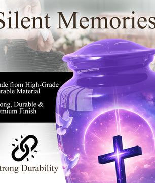 Cross Christian Memorial Urn - Keepsake Cremation Large  Urn