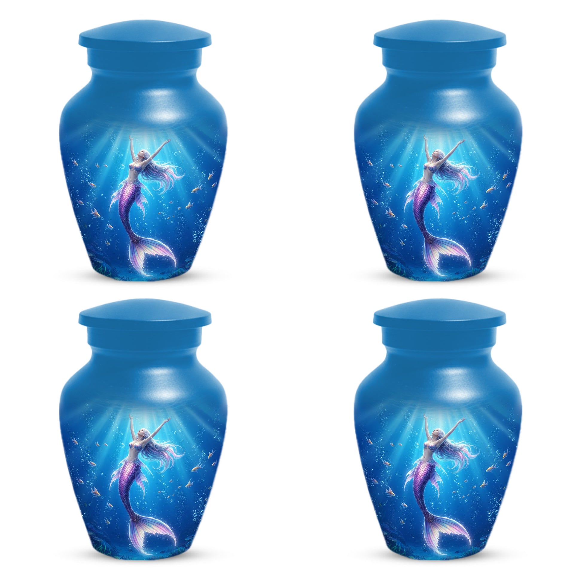 Ocean Mermaid Urn for Mom – Personalized  Memorial Urns for Female