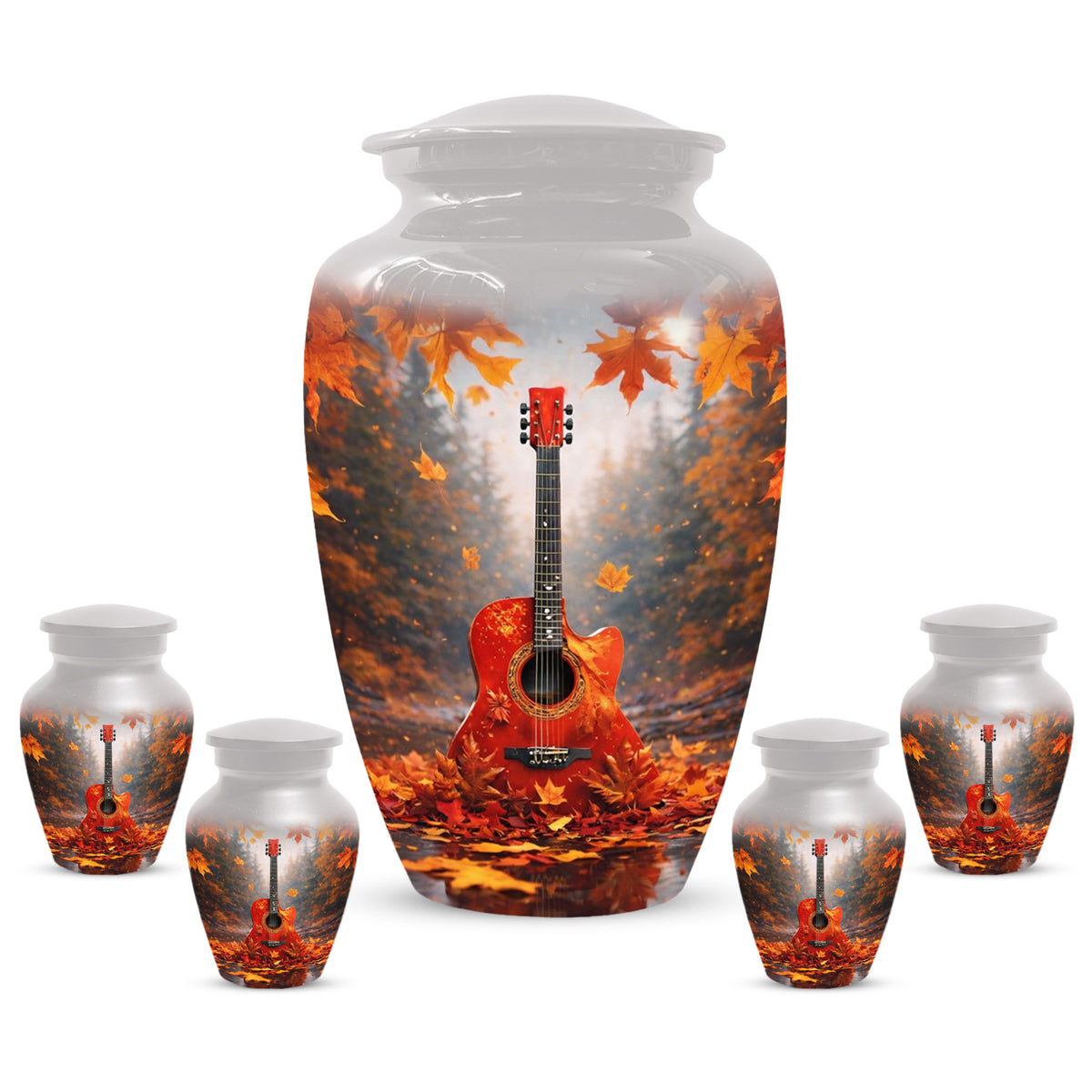 Guitar Memorial Urn for Mom - Music Keepsake Cremation Urns for Ashes