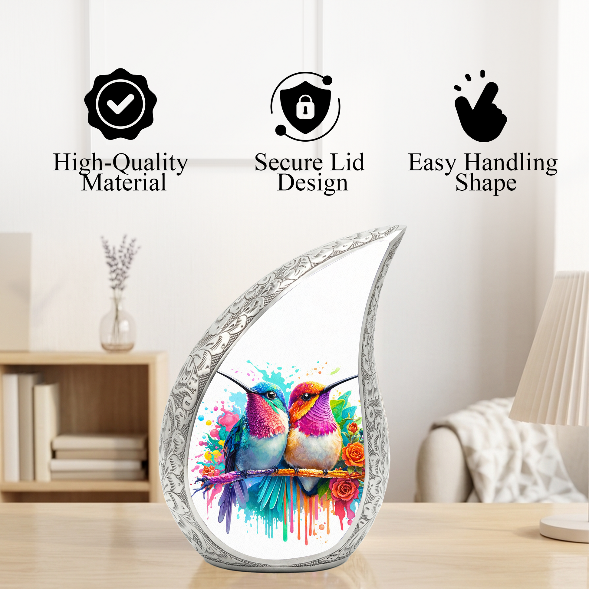 Beautiful Hummingbird Cremation Urn for Adult Ashes
