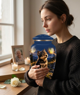 Personalized Dog Cremation Urn for Ashes – Custom Pet Memorial Urn for Dogs