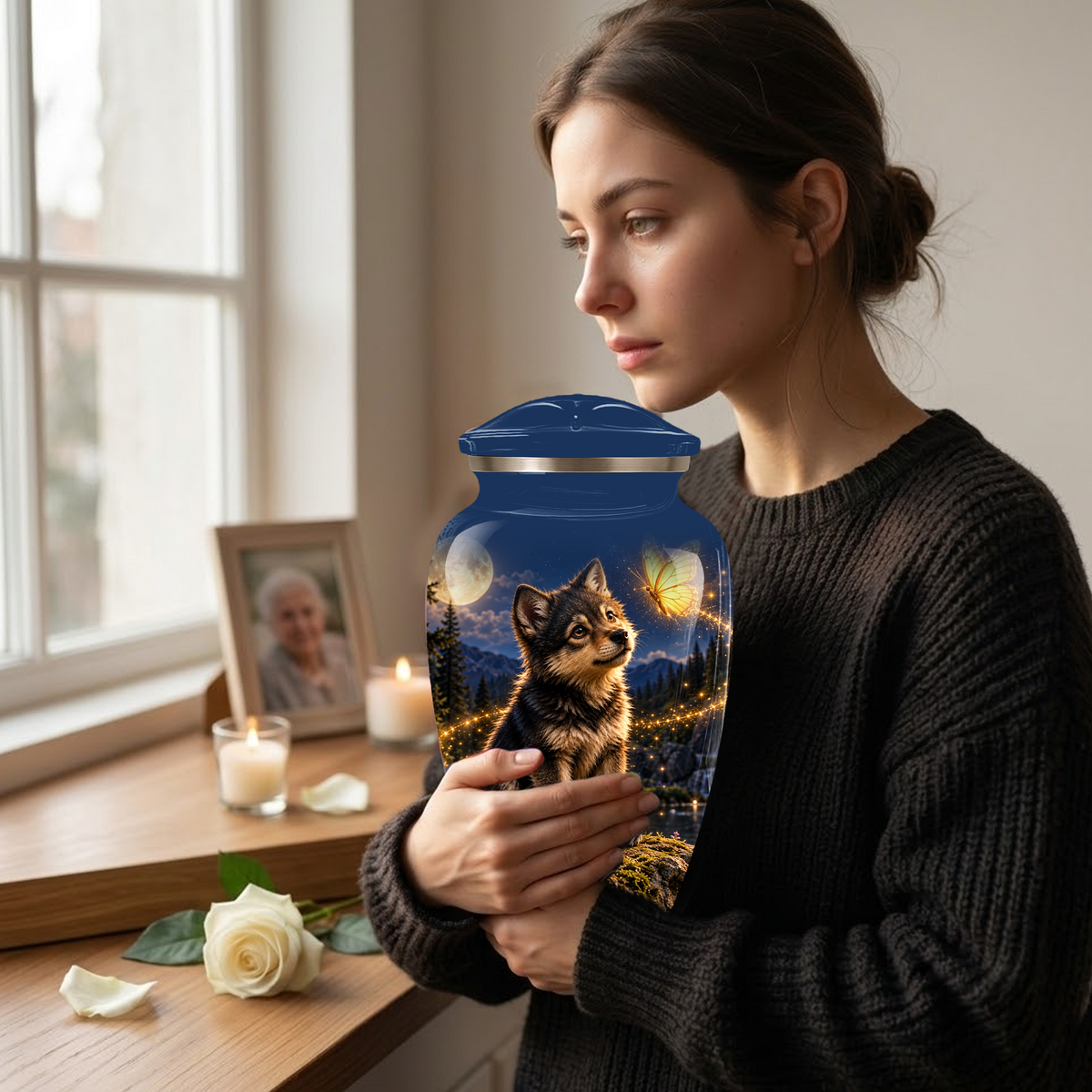 Personalized Dog Cremation Urn for Ashes – Custom Pet Memorial Urn for Dogs