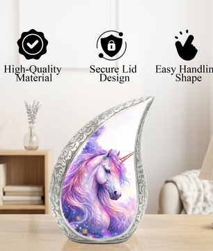 Unicorn Memorial Urn for Child | Personalized Baby Memorial Urn