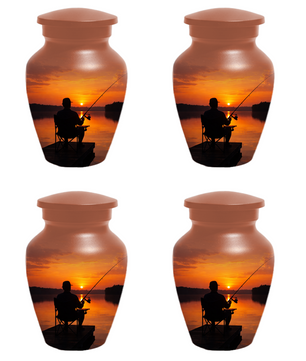 Fishing Cremation Urn for Dad | Personalized Gone Fishing Urn for Human Ashes