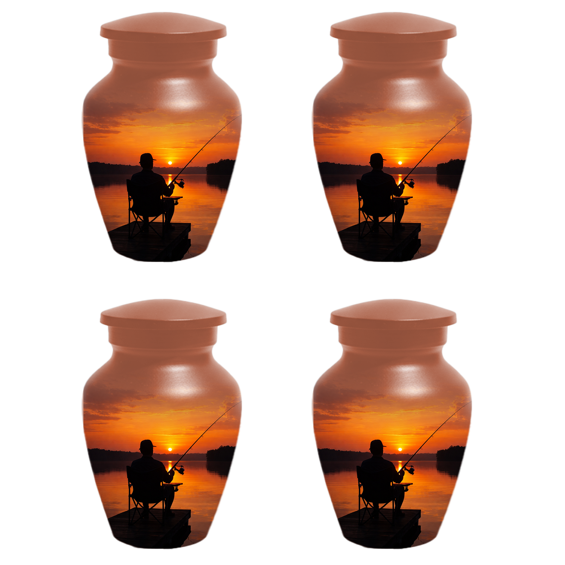 Fishing Cremation Urn for Dad | Personalized Gone Fishing Urn for Human Ashes