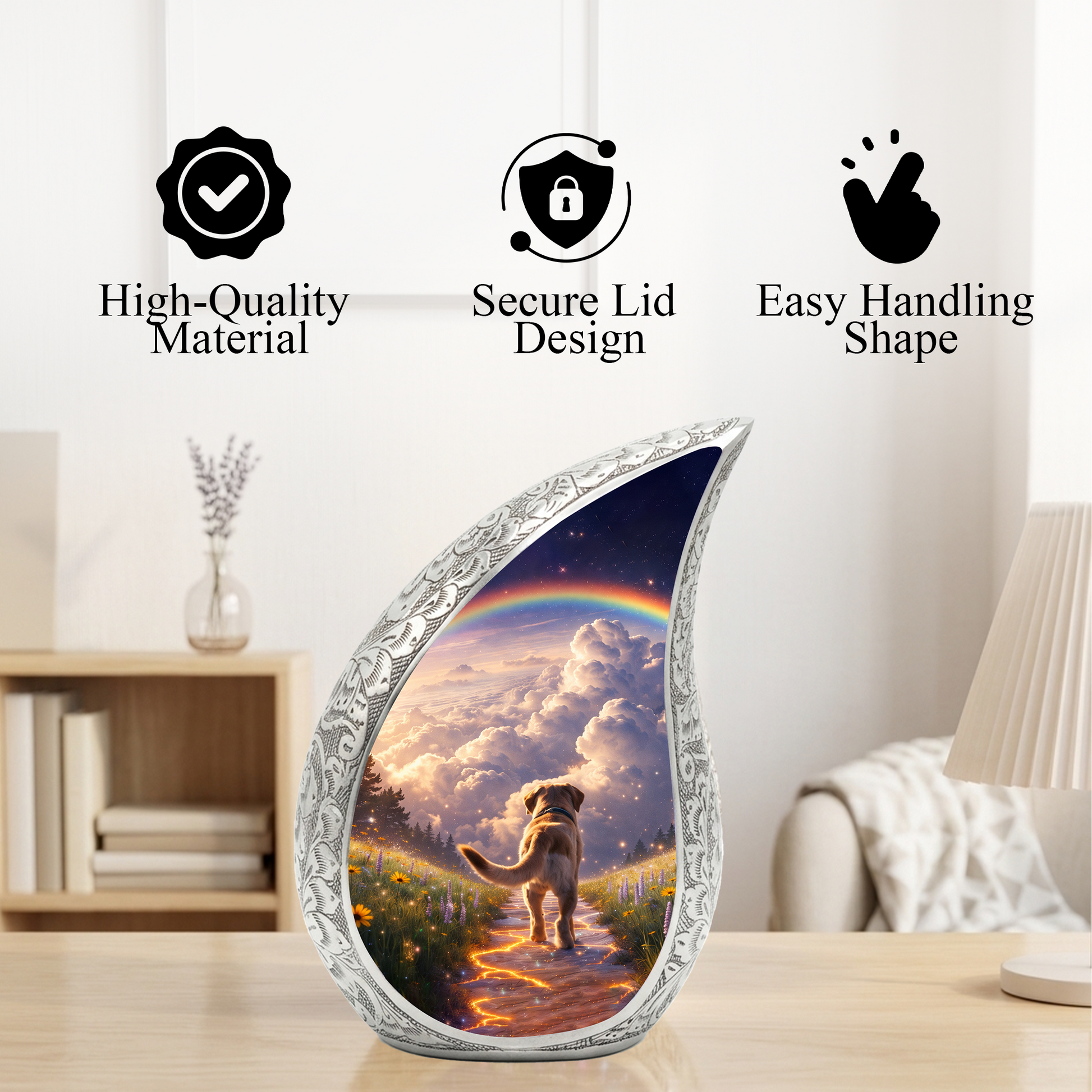 Dog Heaven Urn for Human & Pet Ashes – Personalized Dog Heaven Cremation Urn