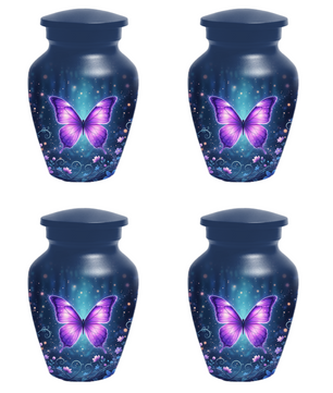 Purple Butterfly Urn for Ashes, Custom Butterfly Cremation Urn