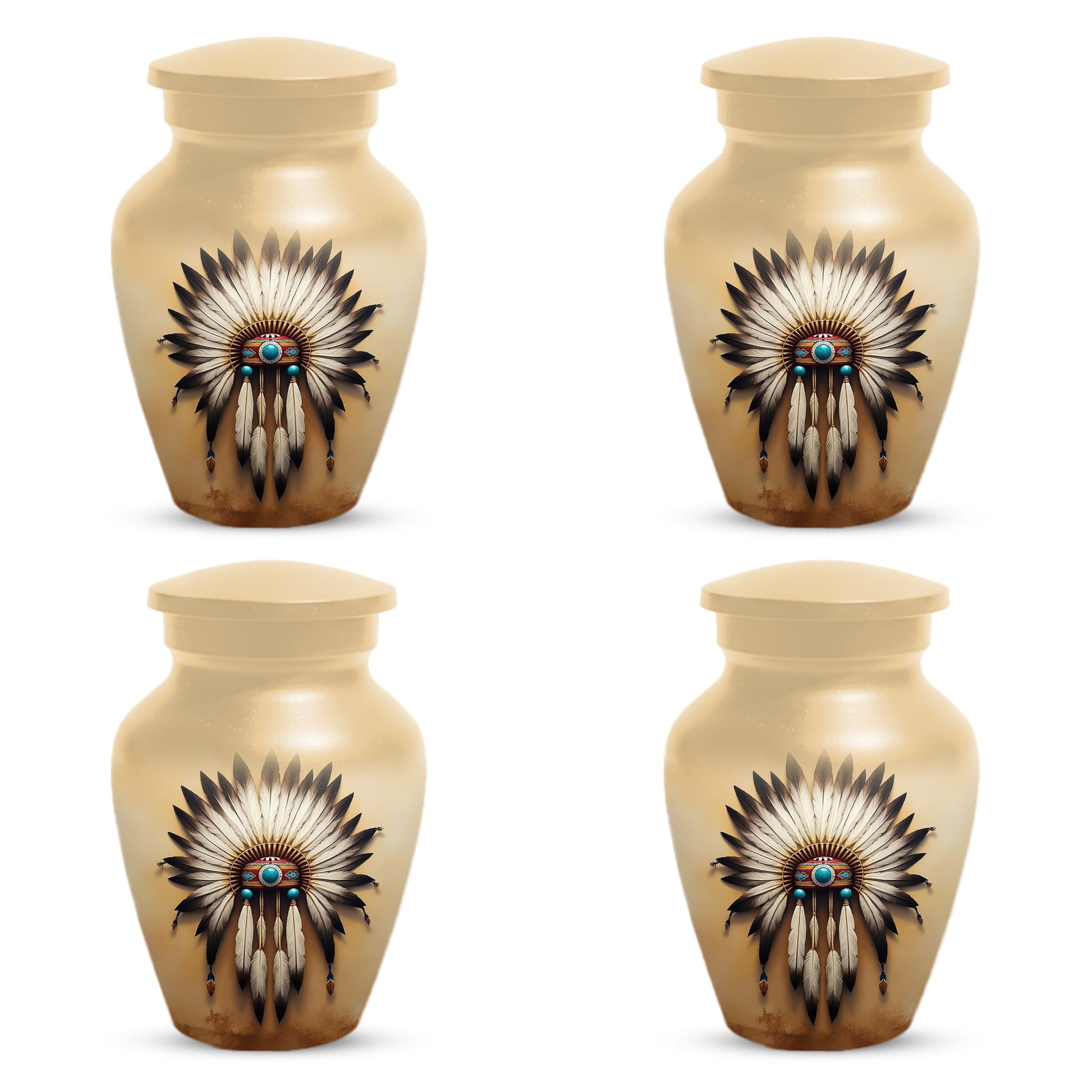 Native Urn for Human Ashes | Native American Inspired Adult Cremation Urn Memorial