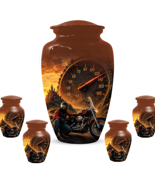 Motorcycle Urn for Ashes - Motorcycle Memorial  Keepsake for Dad