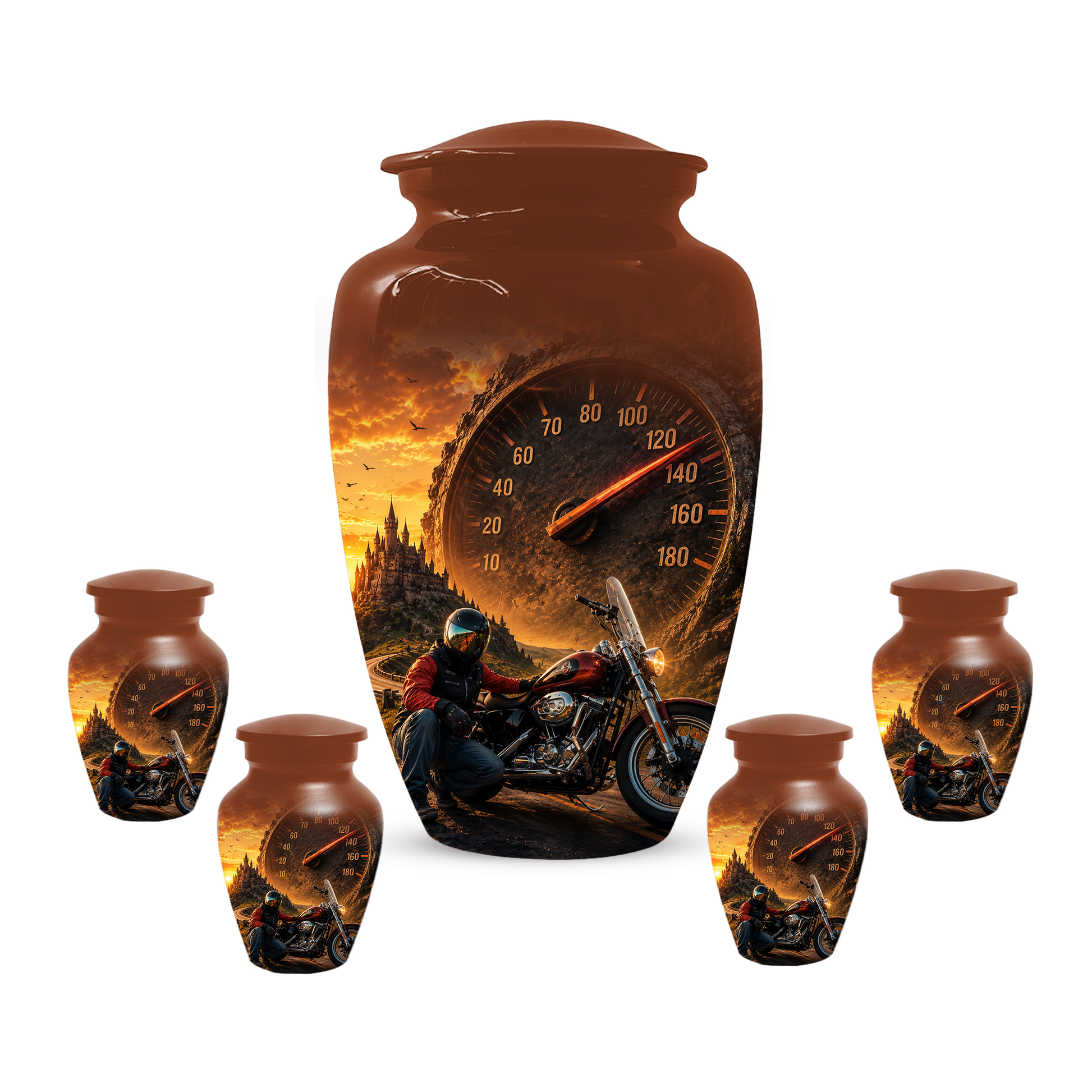 Motorcycle Urn for Ashes - Motorcycle Memorial  Keepsake for Dad