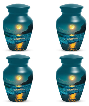 Ocean Moon Cremation Urn for Adult Ashes | Peaceful Beach Memorial Urn