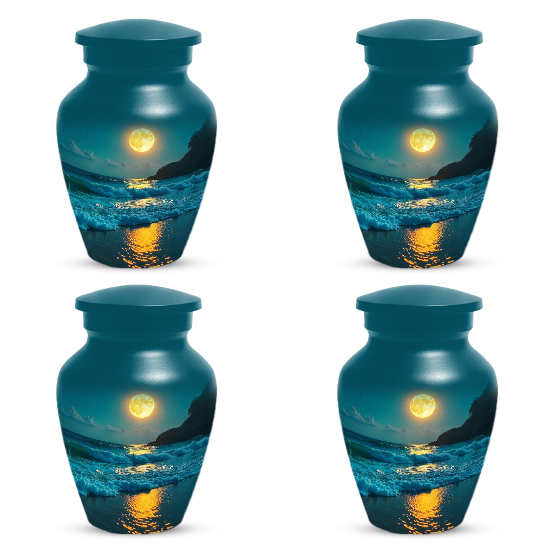Ocean Moon Cremation Urn for Adult Ashes | Peaceful Beach Memorial Urn