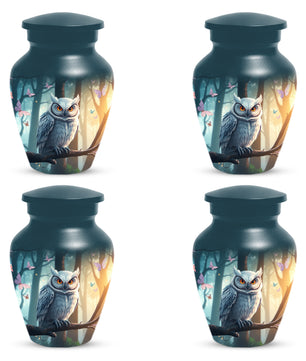 Snowy Owl Urn for Mom – Custom Owl Cremation Urns for Ashes | Adult Female Funeral Keepsake