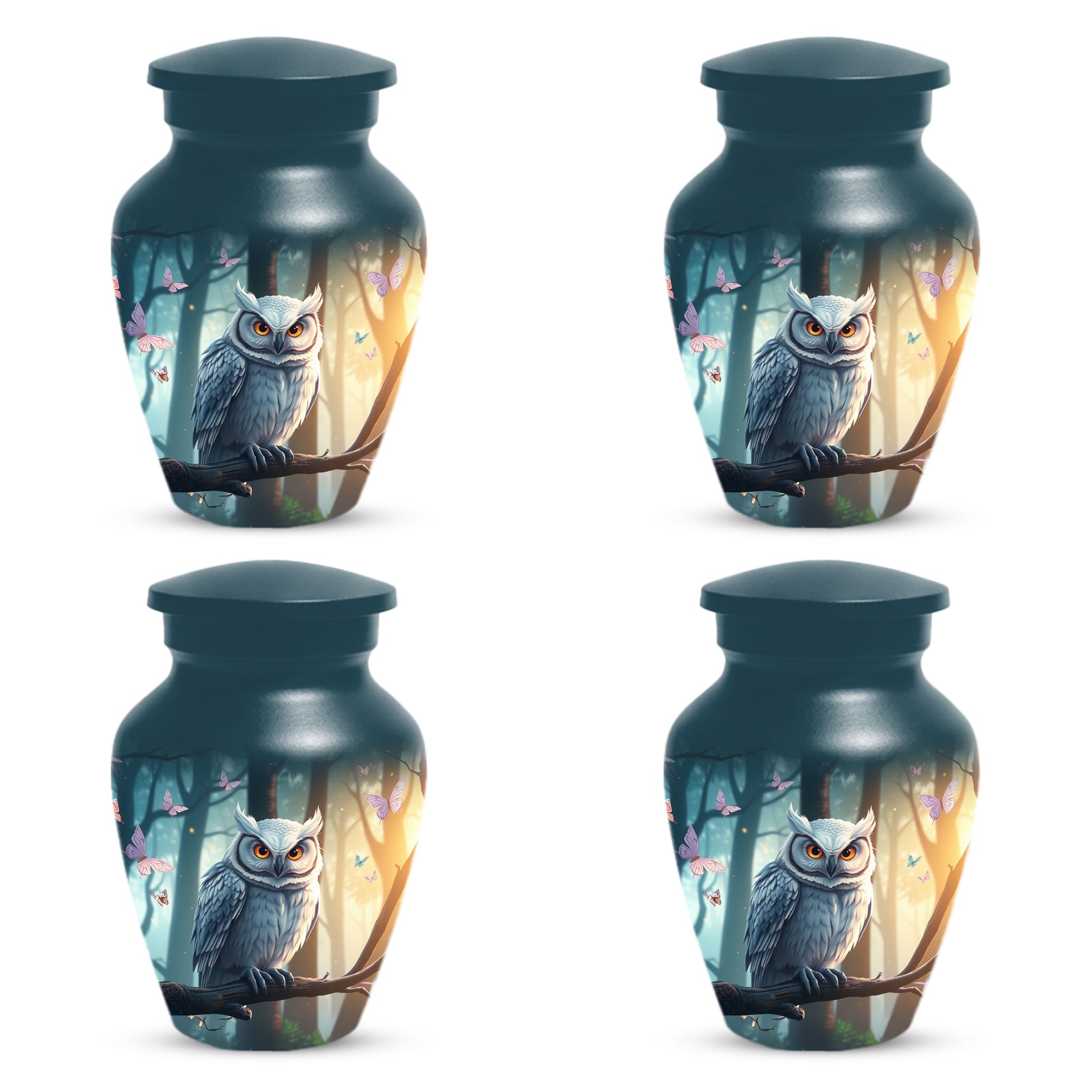 Snowy Owl Urn for Mom – Custom Owl Cremation Urns for Ashes | Adult Female Funeral Keepsake