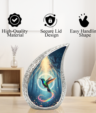 Hummingbird Urn for Mom | Personalized Memorial Urn | Adult Cremation Urn for Ashes