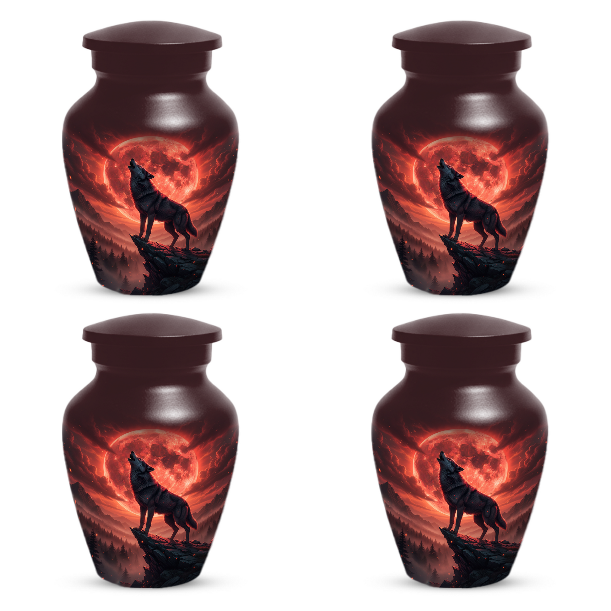 Wolf Urn for Dad – Custom Howling Wolf Cremation Urns for Ashes