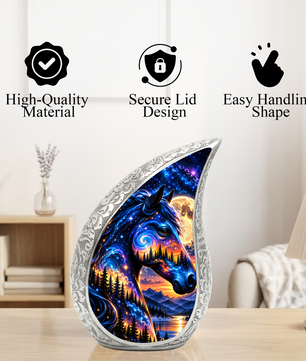 Adult Cremation Urn for Ashes, Horse Memorial Urn, Horse Lover Urn, Personalized Adult Urn for Ashes