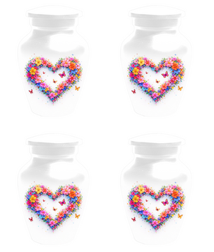 Butterfly Heart Urn for Ashes, Custom Floral Cremation Urn for Mom