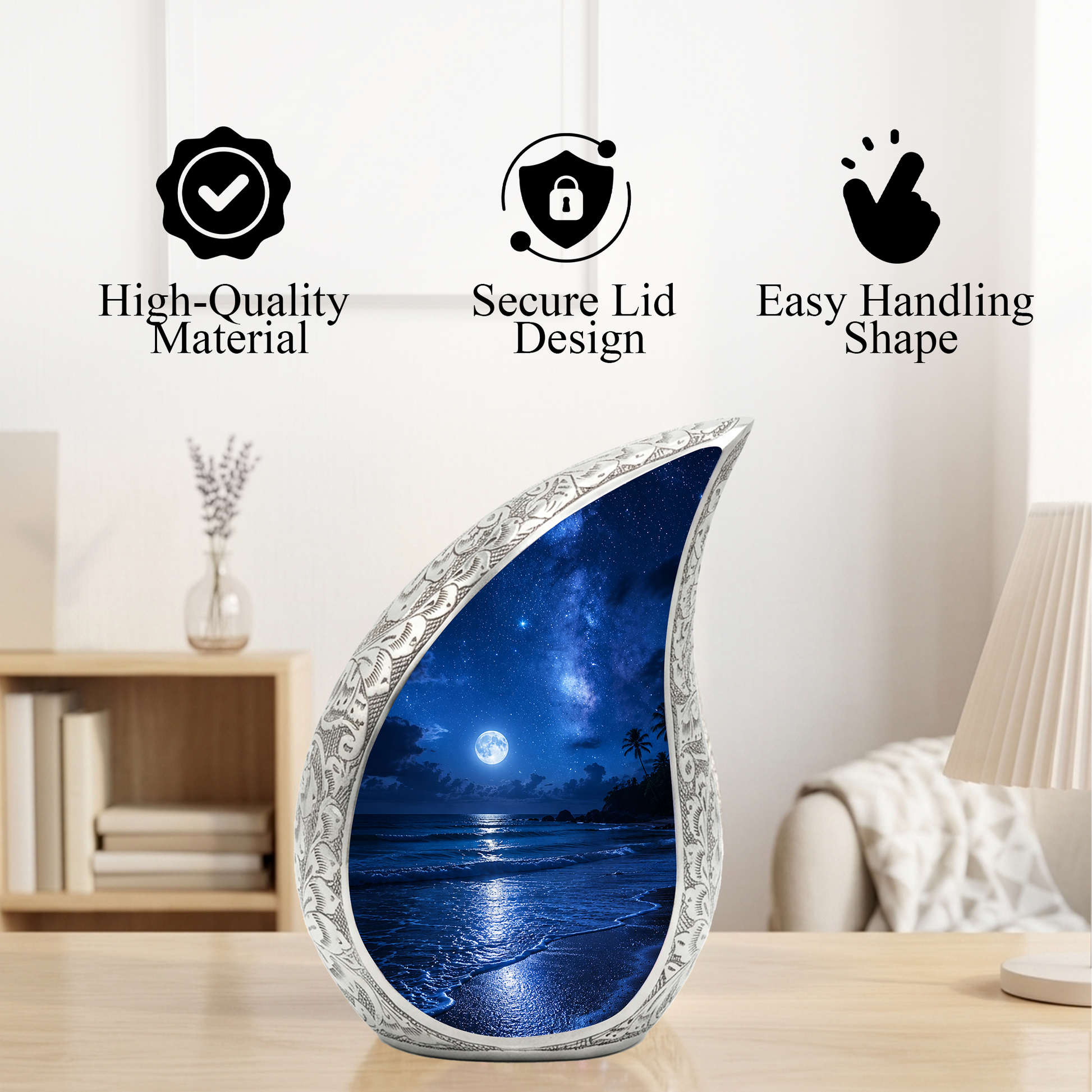Ocean Beach Urn for Human Ashes | Beach Urns, Ocean Wave Cremation Urn