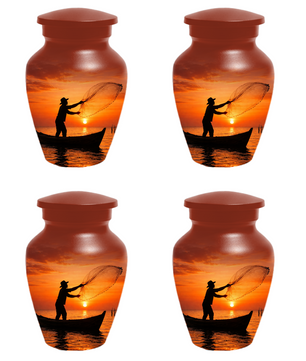 Personalized Fishing Urn for Ashes | Gone Fishing Memorial Urn