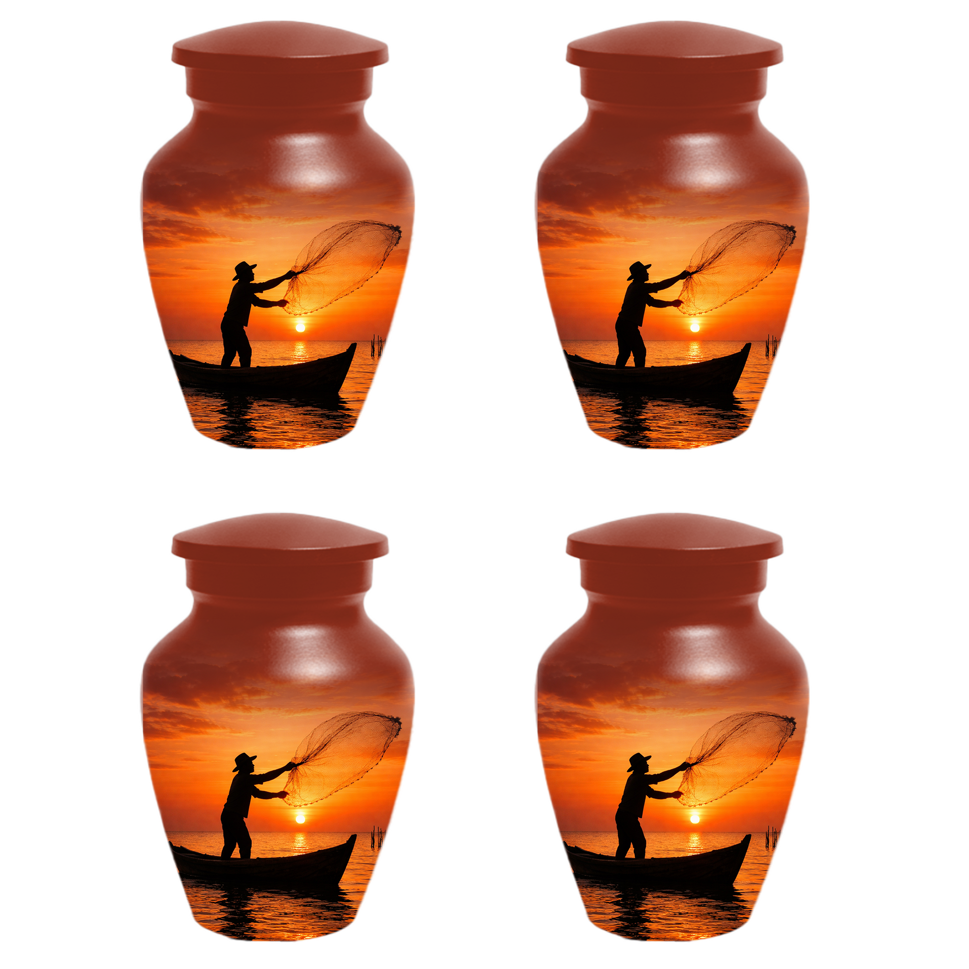 Personalized Fishing Urn for Ashes | Gone Fishing Memorial Urn