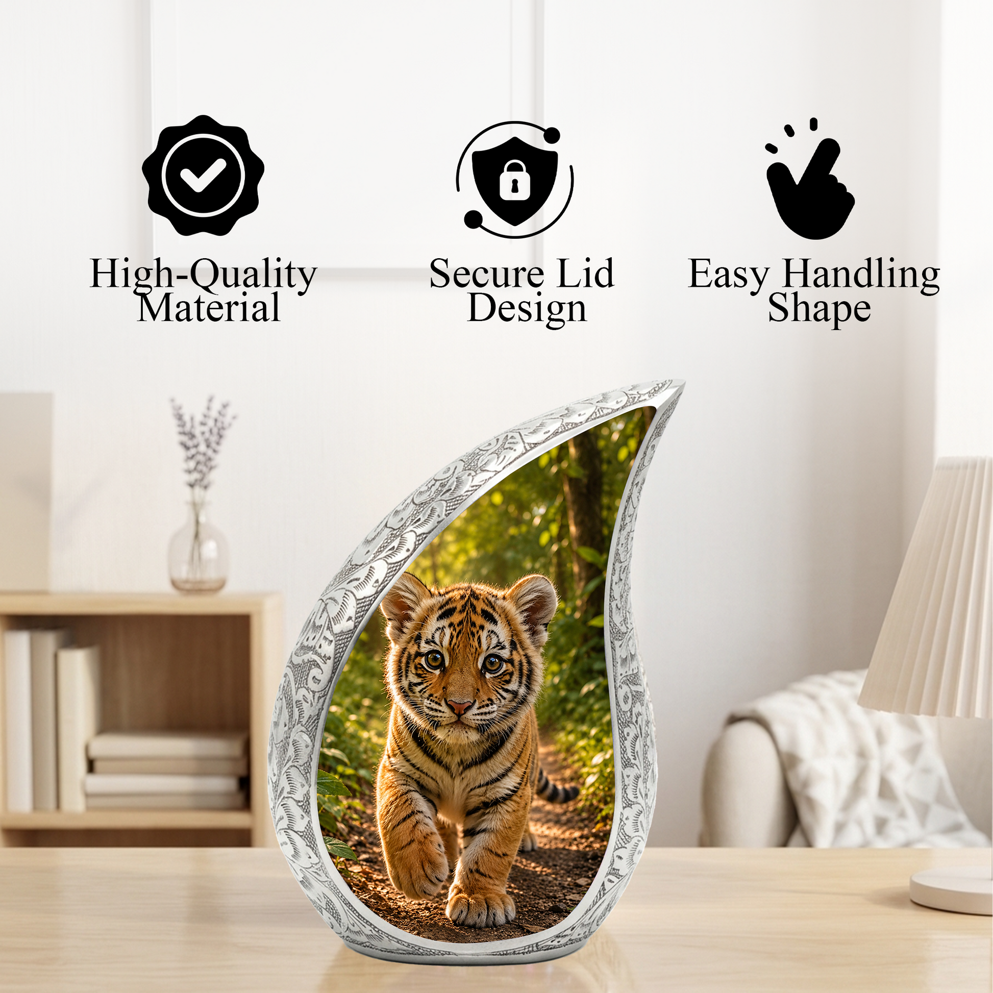 Tiger Urn for Adult Ashes | Majestic Adult Cremation Urn for Human Ashes Memorial