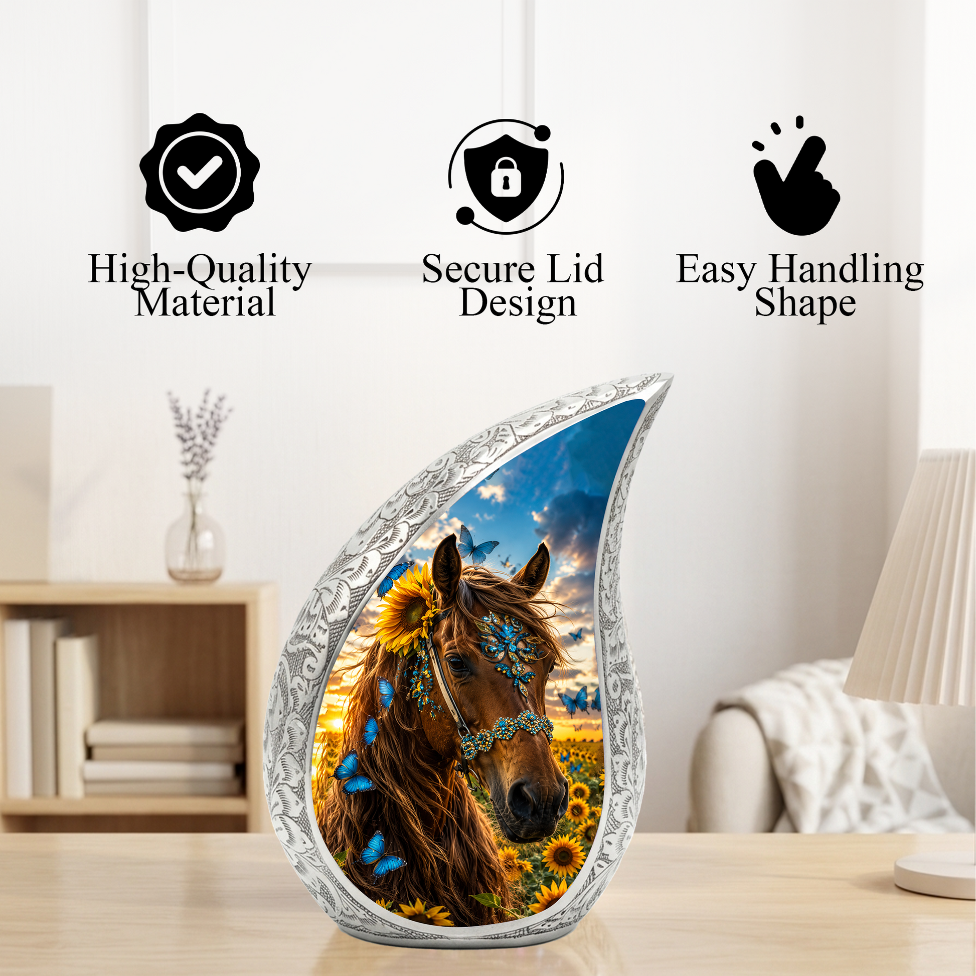 Horse Urn for Human Ashes – Adult Cremation Urn for Horse Lovers
