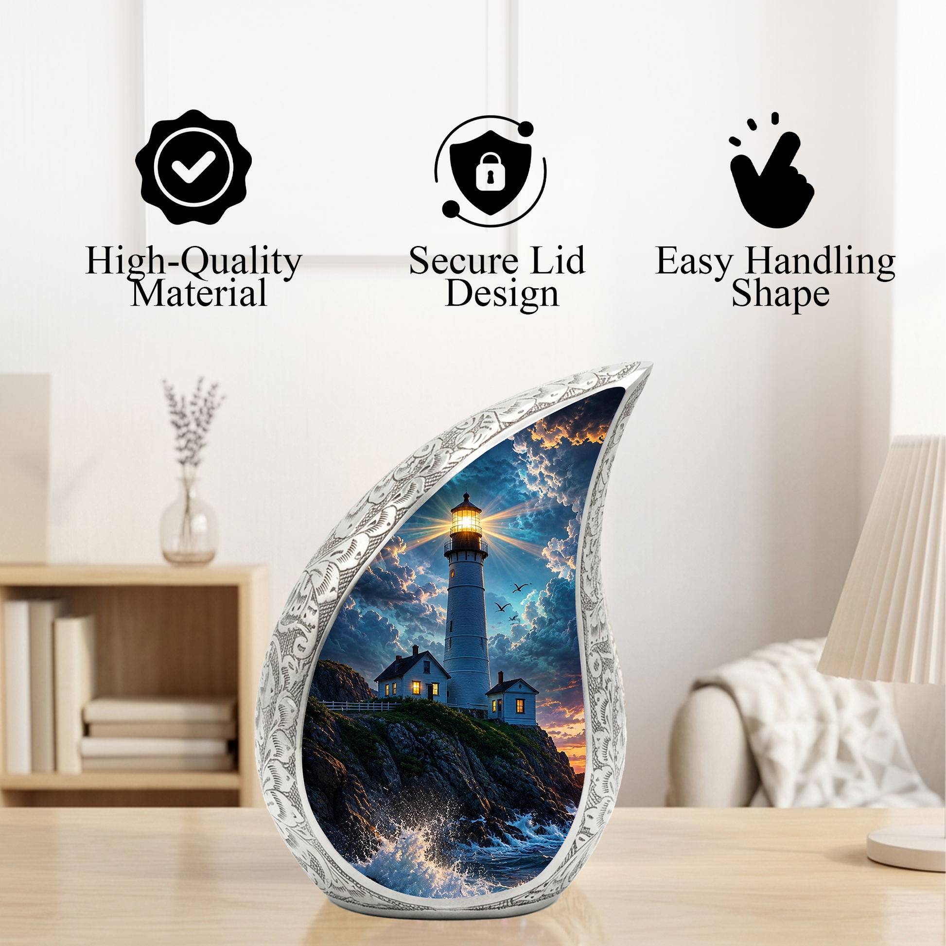 Lighthouse Urn for Human Ashes | Adult Cremation Urn & Memorial Urns for Adults