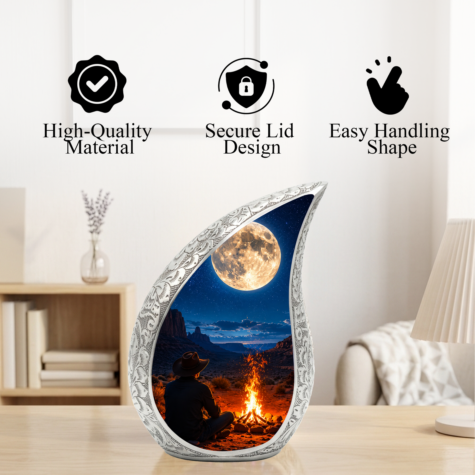 Men Urn for Dad & Father | Cremation Urns for Adult Male | Keepsake & Personalized Memorial Urn